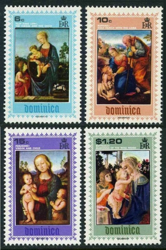 Dominica 287-290,290a,MNH. Filippino Lippi,Raphael,Perugino,Bottichelli,1969.