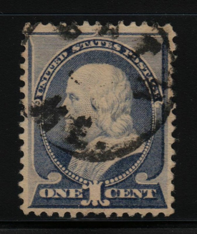 1887 Franklin Sc 212 used 1c ultramarine VF sound single