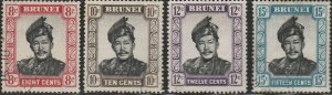 Brunei, #88-91 Used From 1952