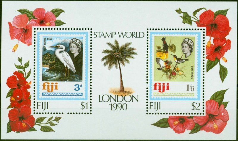 Fiji 1990 Stamp World London Mini Sheet SGMS810 Very Fine MNH 