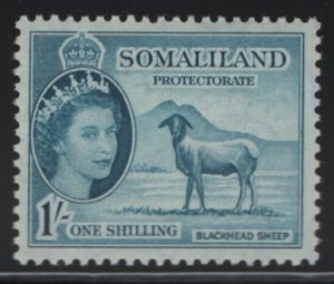 Somaliland Protectorate 1953-58 MH Sc 135 1sh Blackhead sheep, QEII