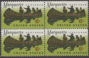 Scott # 1356 - Father Marquette - Block Of 4 - MNH -1968