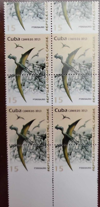 O) 2013 CUBA, ERROR PERFORATION, PTEROSAURIOS - SAUROPSIDS ARCHOSAURIAS - BIRDS