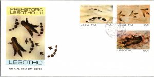 Lesotho, Worldwide First Day Cover, Dinosaurs