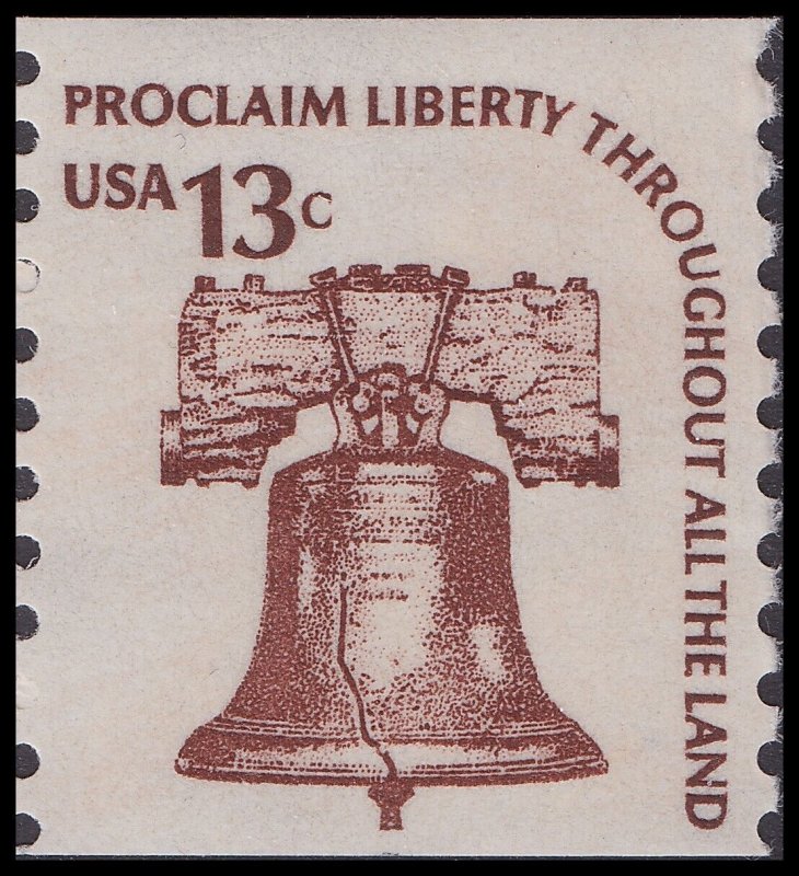 US 1618 Liberty Bell 13c coil single (1 stamp) MNH 1977