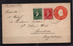 1899 Argentina New Millennium cover to London (unusual) See Scan! WS36853