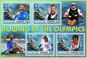 Stamps. Rowing at the Olympics 2023 year 1+1 sheets perf  Laos