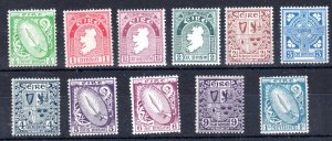 Ireland 1922-3 SC 65-7, cpl. set, mint,  F-VF, mostly l.h., missing only 10d