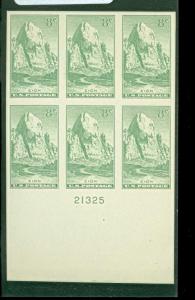 US # 763, Farley Issue, Plate Block # 21325