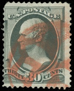 US Scott #154, Used With Red NYFM Fancy Cancel, SCV $275 + $50 For Red Cancel!