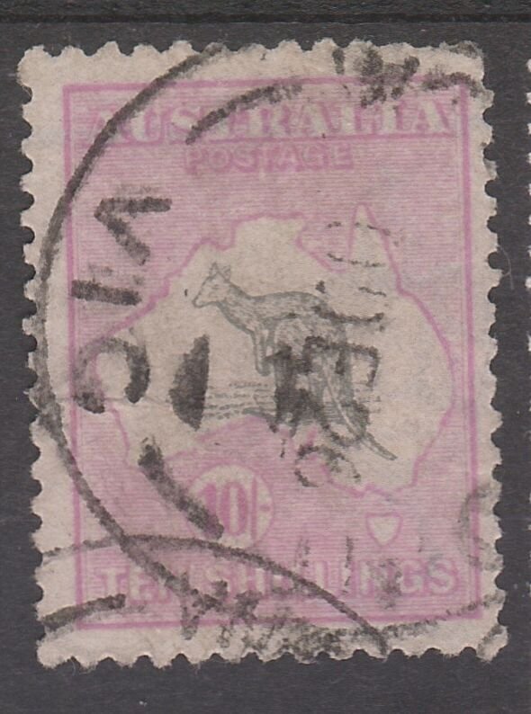 AUSTRALIA 1915 KANGAROO 10/- 3RD WMK USED  