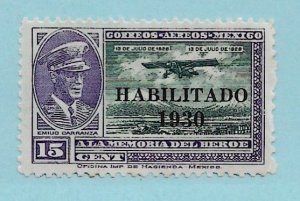 1930 Mexico C30 Habilitado 1930 Overprint on C7 MH