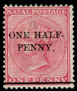 SOUTH AFRICA - Natal SG104, ½d on 1d rose, M MINT. Cat £25.