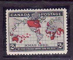 Canada-Sc#85- id1556-unused light hinged  2c lavender Map-small gum line LL cor