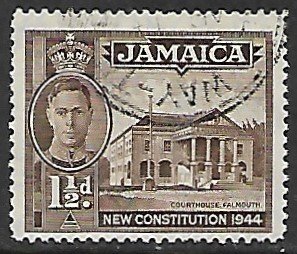 Jamaica # 129 - King George VI & Courthouse Falmouth - used.....{KBrF}