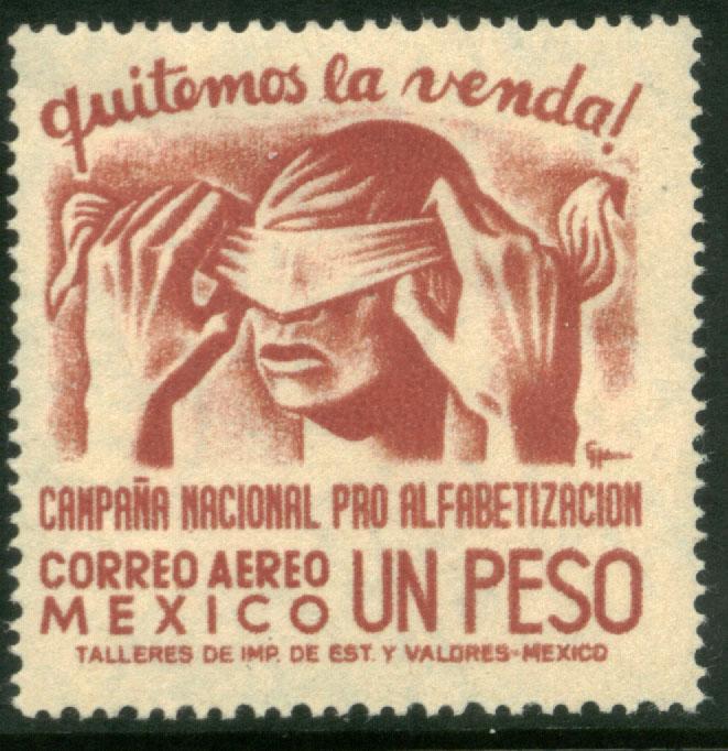 MEXICO C154, $1Peso Blindfold, Literacy Campaign MNH (838)