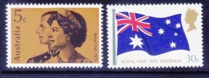 Australia 474-75 MNH 1970 Visit of Queen Elizabeth II w/Prince Philip VF