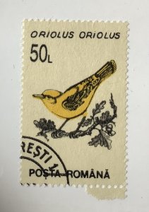 Romania 1993 Scott 3817 used - 50 l, birds, Oriolus Oriolus