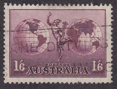 Australia # C5, Mercury & The Hemisphere, Used, 1/2 Cat.