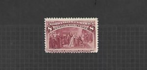 Sc# 236 MNH - 1893 Colombian Issue 8c magenta