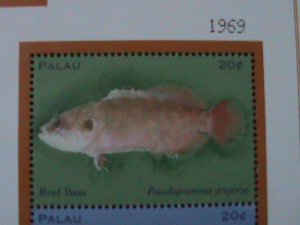 ​PALAU-1969  TROPICAL MARINELOVELY  FISHES OF ATLANTIC OCEAN -MNH SHEET  VF