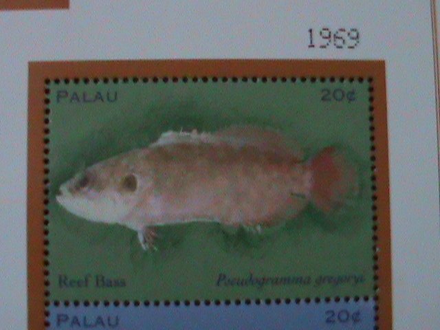 ​PALAU-1969  TROPICAL MARINELOVELY  FISHES OF ATLANTIC OCEAN -MNH SHEET  VF