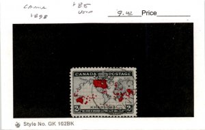 Canada, Postage Stamp, #85 Used, 1898 Christmas Map (AH)