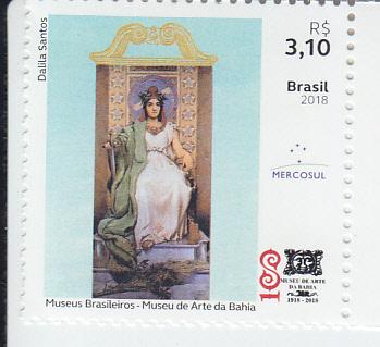 2018 Brazil Mercosaur - Art Museum (Scott 3388) MNH