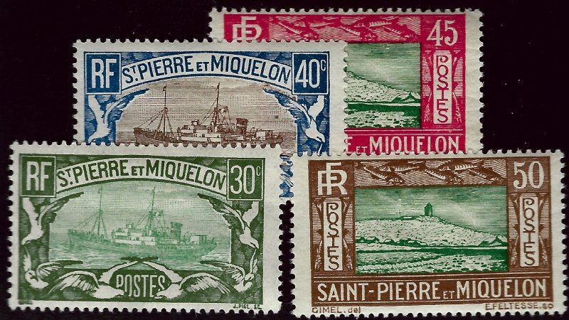 St. Pierre & Miquelon SC#144-147 Mint Fine....Bid a Bargain!