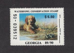 GA5 - Georgia State Duck Stamp.  Single. MNH. OG.