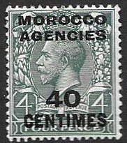 GB Morocco 406  1917  40 cent. unused