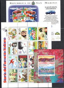 1997 San Marino, complete vintage, new stamps 36 values + 3 sheets - MNH **