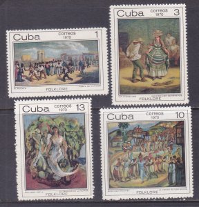 Cuba 1564-67 MNH 1970 Afro-Cuban Folk Paintings Full Set Very Fine