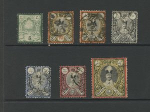 IRAN 53-59, 1882-1884 SHAH NASR-ED-DIN, USED  (IR830h)