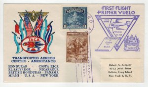 1943 STAEHLE TACA CENTRAL AMERICA FIRST FLIGHT EL SALVADOR TO NEW YORK