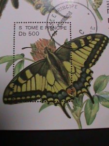 ​ST.THOMAS 1979 SC#507  CHARAXES VARANES DEFULVATA-CTO- S/S FANCY CANCEL VF