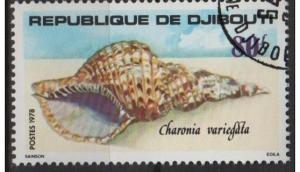 Djibouti 1978 - Scott 481 CTO - 80fr, sea Shells 