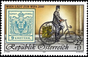 Austria 1997 MNH Stamps Scott B368 Philately Post Old Bicycle