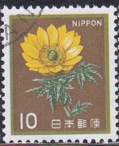 Japan SC #1422 Stamp 1980 Amur Adonis 10y.  Used Postmarked.