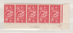 GB QEII 1953 2 1/2d Coronation Strip Of 20 MNH BP3597