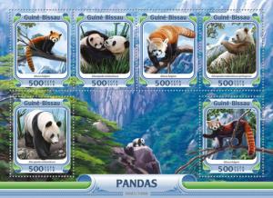 GUINEA BISSAU - 2016 - Pandas - Perf 6v Sheet