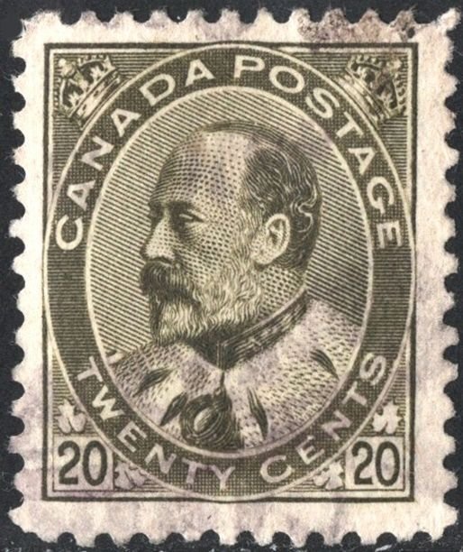 Canada SC#94 20¢ King Edward VII (1904) Used
