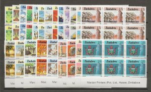 ZIMBABWE 1985/8 SG 659/80 MNH Cat £162