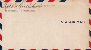 1932, Capt. Eddie Rickenbacker Autograph on a Unmailed Airmail Cover  (42313) 