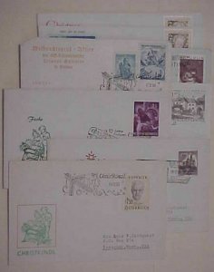 AUSTRIA  CHRISTKINDL 8 DIFF. 1958-1972