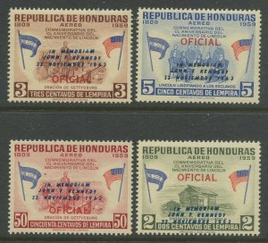 Honduras 1964 Kennedy Memorial set Sc# C325-30 NH