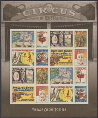 US 4898-905b Modern Imperf Circus Sheet