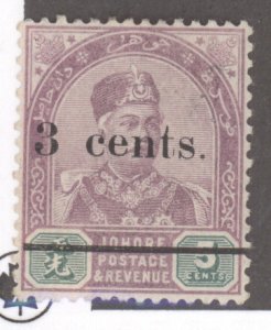 Malay States- Johore, Scott #27, MH