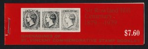 St Vincent Grenadines SB3 Booklet 175b MNH Rowland Hill, Birds, Stamp on Stamp