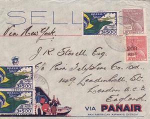 1933, Brazil to England, PANAIR ad Cover (1015)